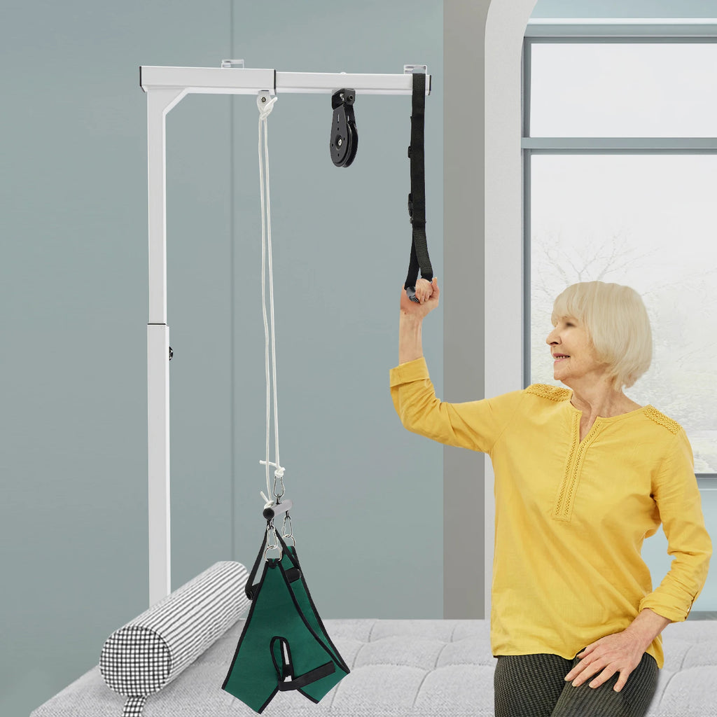 Cervical Traction Belt Exercise Stretcher Horizontal Bar Standing Frame, Bed Lift for Elderly, Stand up Assist Bar ﻿ ﻿