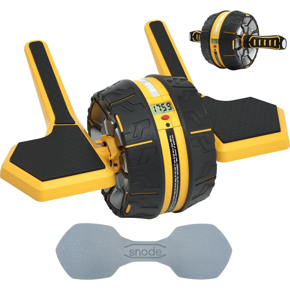SNODE Ab Roller Wheel with Elbow Support, 3 Levels Resist, Dual Mode, Ab Wheel for Core Workout
