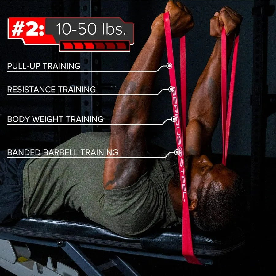 41" Assisted Pull-Up Band, Heavy Duty Resistance Band Sets, Stretching, Powerlifting, Resistance Training and Pull up Assistance