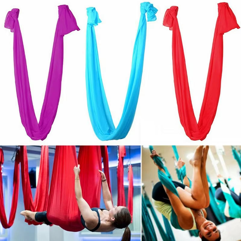 Yoga Swing Hammock Trapeze Sling Aerial Silk Set Anti-Gravity Inversion Fitness Aerial Yoga Anti-Gravity Yoga Fitness Acrobatics
