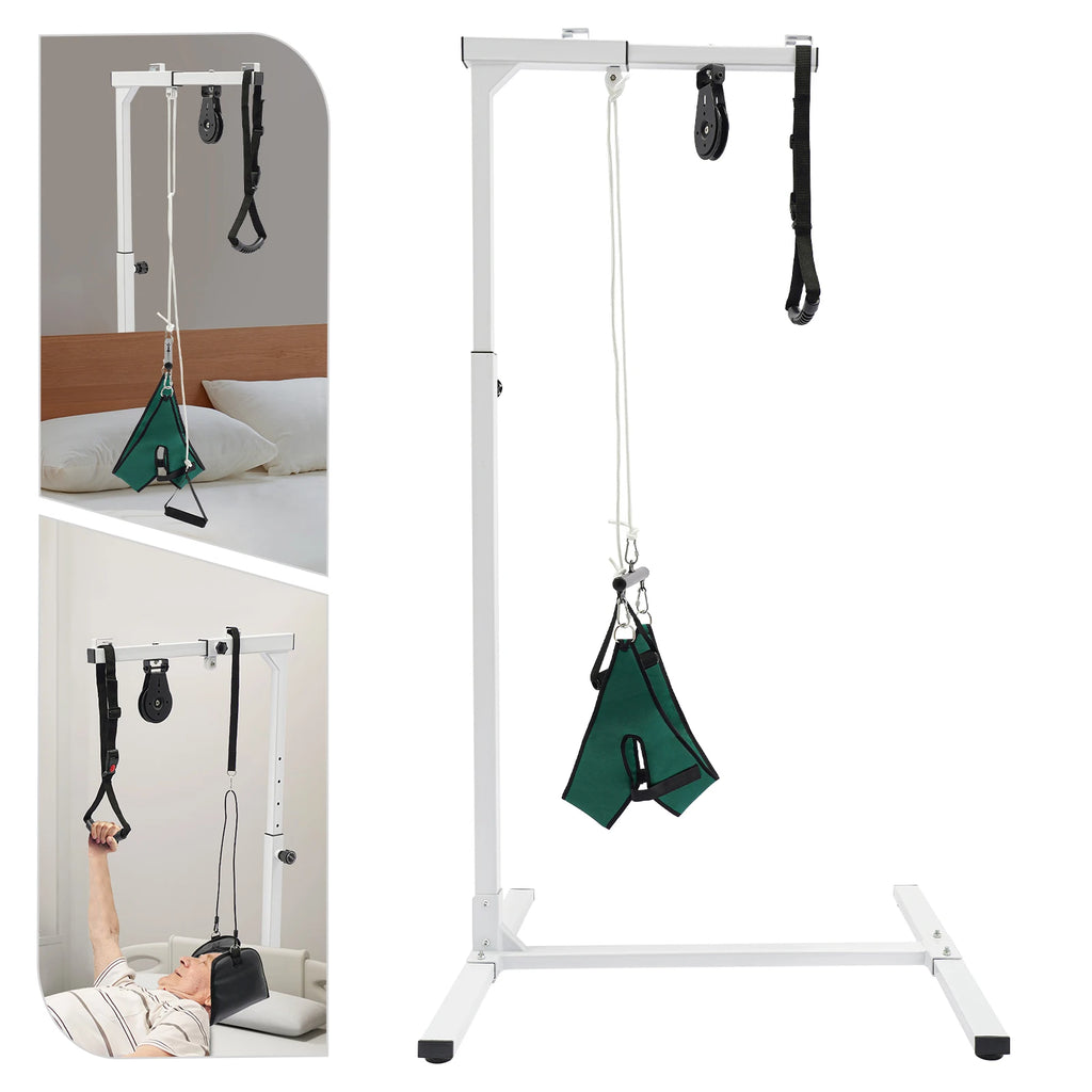 Cervical Traction Belt Exercise Stretcher Horizontal Bar Standing Frame, Bed Lift for Elderly, Stand up Assist Bar ﻿ ﻿