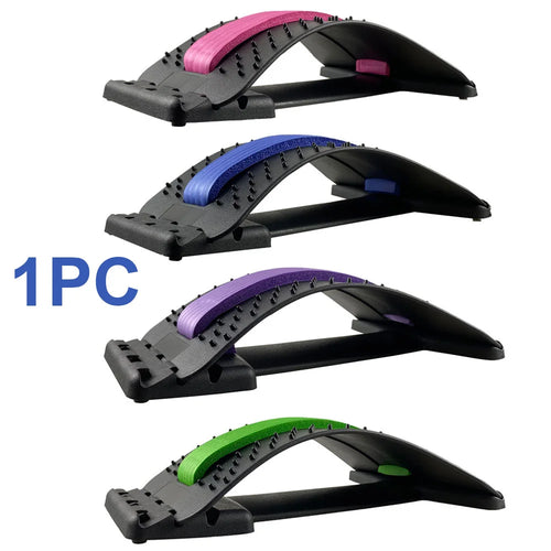 4 Level Adjustable Lumbar Back Stretcher for Lower Back Pain Relief Scoliosis Sciatica - Ergonomic Stretching Device Board