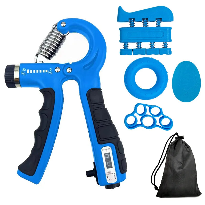 5-60Kg Adjustable Hand Grip Strengthener Hand Grip Trainer with Counter Wrist Forearm and Hand Exerciser for Muscle Building