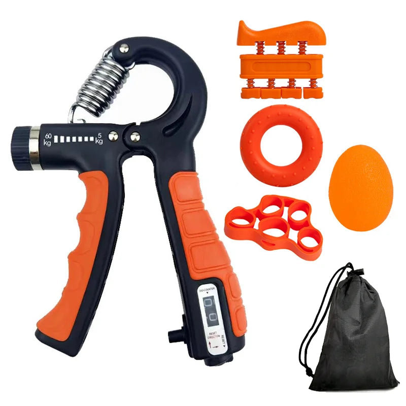 5-60Kg Adjustable Hand Grip Strengthener Hand Grip Trainer with Counter Wrist Forearm and Hand Exerciser for Muscle Building