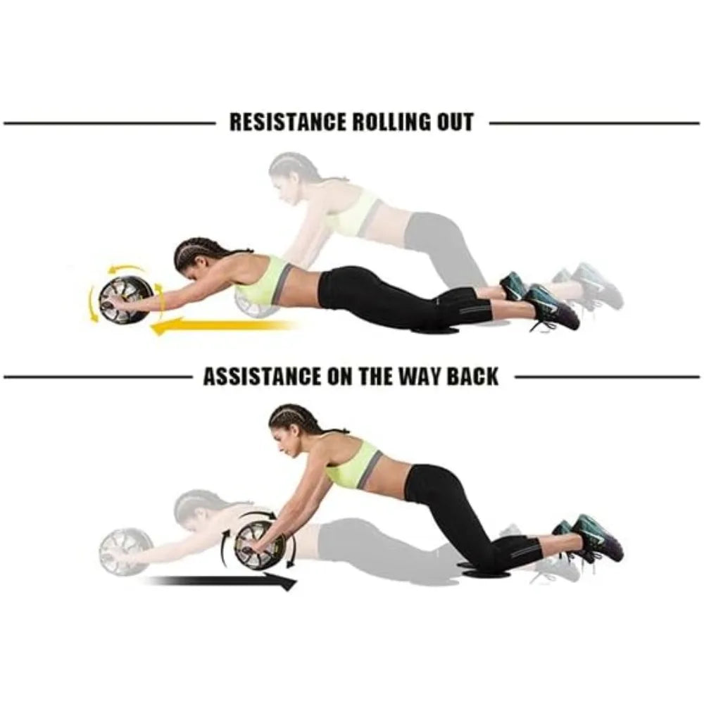 SNODE Ab Roller Wheel with Elbow Support, 3 Levels Resist, Dual Mode, Ab Wheel for Core Workout