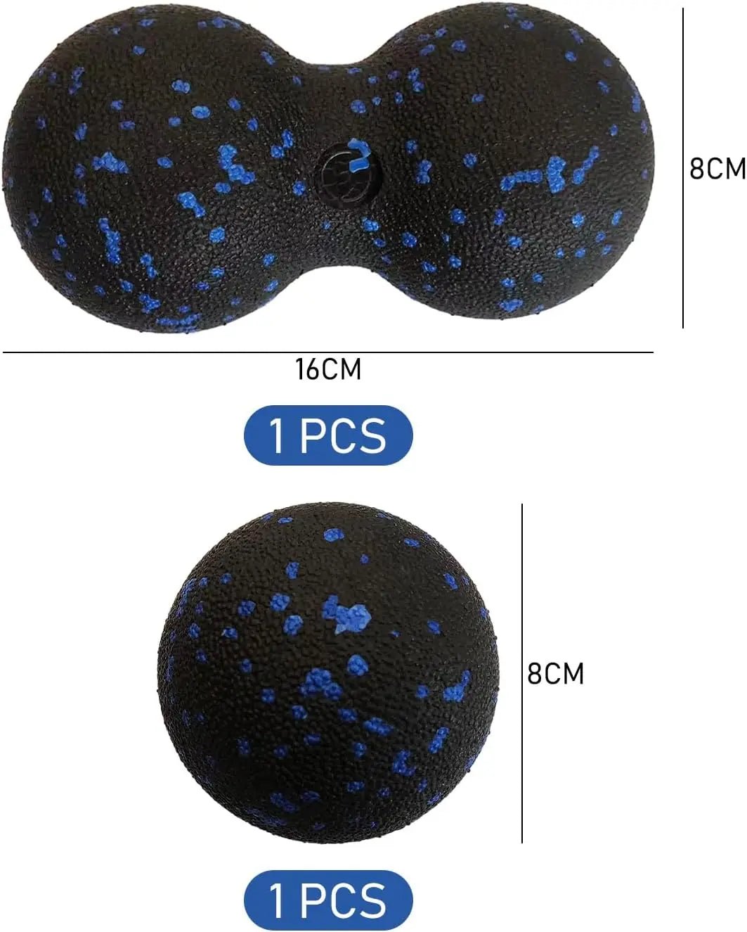 Fitness Ball High Density EPP Peanut Massage Ball Lightweight Back Neck Foot Mobility Ball Deep Tissue Myofascial Release