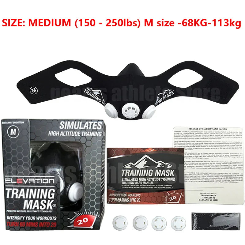 Sports Mask Face Mask Elevation Running Fitness High Altitude Training Mask 3.0 Mask Simulation Plateau Training Mask 2.0
